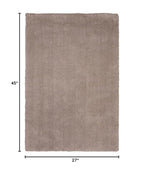 HomeRoots Decor 27-inch X 45-inch Polyester Beige Area Rug