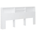 vidaXL Headboard Cabinet White 86.6x7.5x40.7
