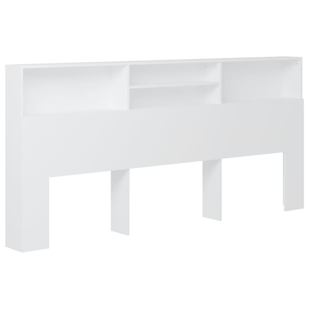vidaXL Headboard Cabinet White 86.6x7.5x40.7