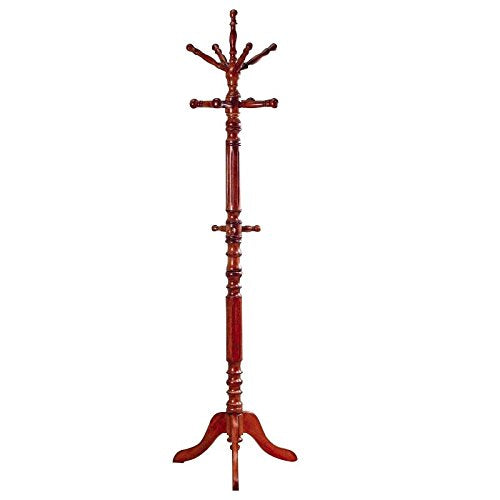 Coaster Home Furnishings Achelle Entryway 11-Hook Freestanding Coat Rack Hat Hanger Sturdy Wooden Hall Tree Clothing Stand Golden Brown 900759