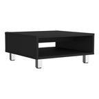 Depot EShop Chiniak Coffee Table 1 Shelf 4 Legs Black