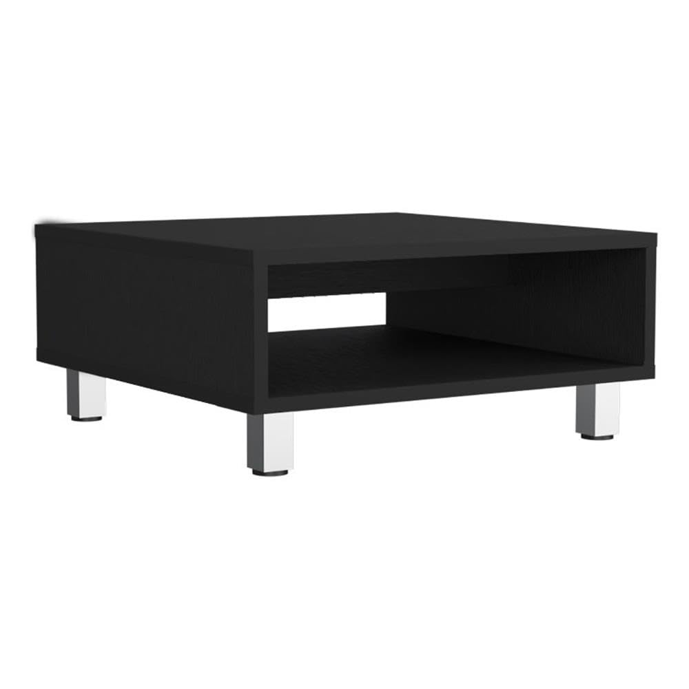 Depot EShop Chiniak Coffee Table 1 Shelf 4 Legs Black