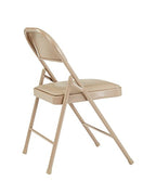 National Public Seating 951 Commercialine Vinyl Padded Folding Chair, Beige(4 Pack)