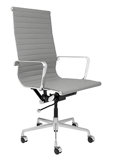 SOHO Tall Back Ribbed Management Chair (Grey)