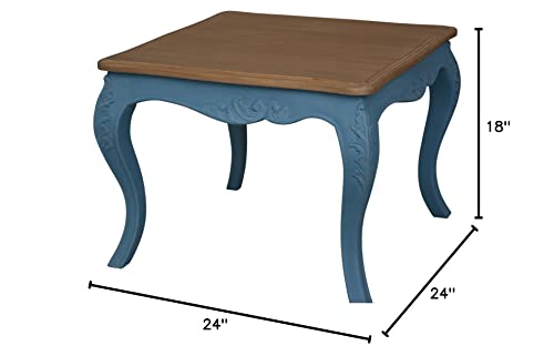 International Caravan End Table In Antique Blue Finish