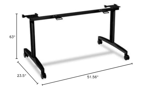 HON Huddle flip-top Base for 30&quot; deep Table Tops, 51.63w x 23.5d x 28.38h, Black