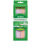 Ticonderoga Pastel Pencils, #2 Soft, Assorted Colors, Pack Of 10 Pencils