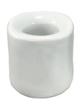 White Ceramic Candle Holder for 1/2 Candles by LadyRobyn