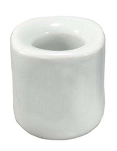 White Ceramic Candle Holder for 1/2 Candles by LadyRobyn