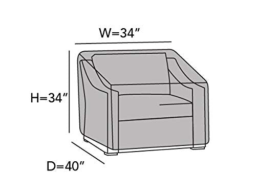 Covermates Outdoor Chair Cover - Light Weight Material, Weather Resistant, Elastic Hem, Seating And Chair Covers, 34W X 40D X 34H, Green