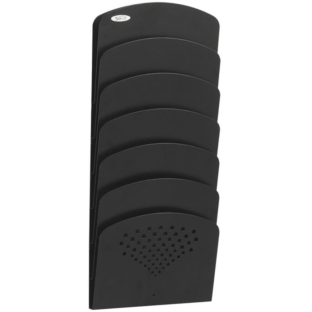 Safco 7-Pocket, Steel Wall Rack, Fits Legal & Letter-Size File/Folders, Document Holder With Mounting Hardware Included