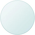 vidaXL 31.5" Round Tempered Glass Table Top, Transparent Dining Table Topper, Easy-to-Clean, Scratch Resistant, Suitable for Coffee Tables and Garden Tables