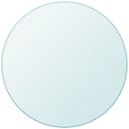 vidaXL 31.5" Round Tempered Glass Table Top, Transparent Dining Table Topper, Easy-to-Clean, Scratch Resistant, Suitable for Coffee Tables and Garden Tables
