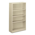 Hon Steel Bookcases-4 Shelf Metal Bookcase, 34-1/2"Wx12-5/8"Dx59"H, Putty