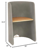 Safco Products Roam Touchdown Personal Workstation, Laminate Desktop, Lightweight Yet Durable Steel Frame, Fabric Privacy Shroud, Dark Gray