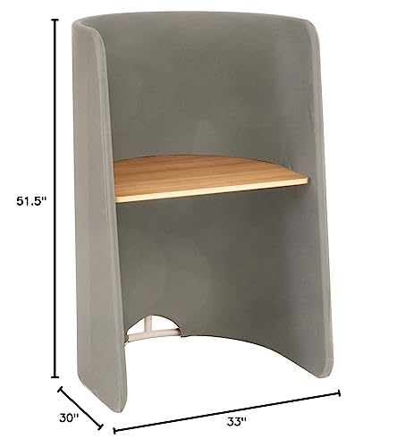 Safco Products Roam Touchdown Personal Workstation, Laminate Desktop, Lightweight Yet Durable Steel Frame, Fabric Privacy Shroud, Dark Gray