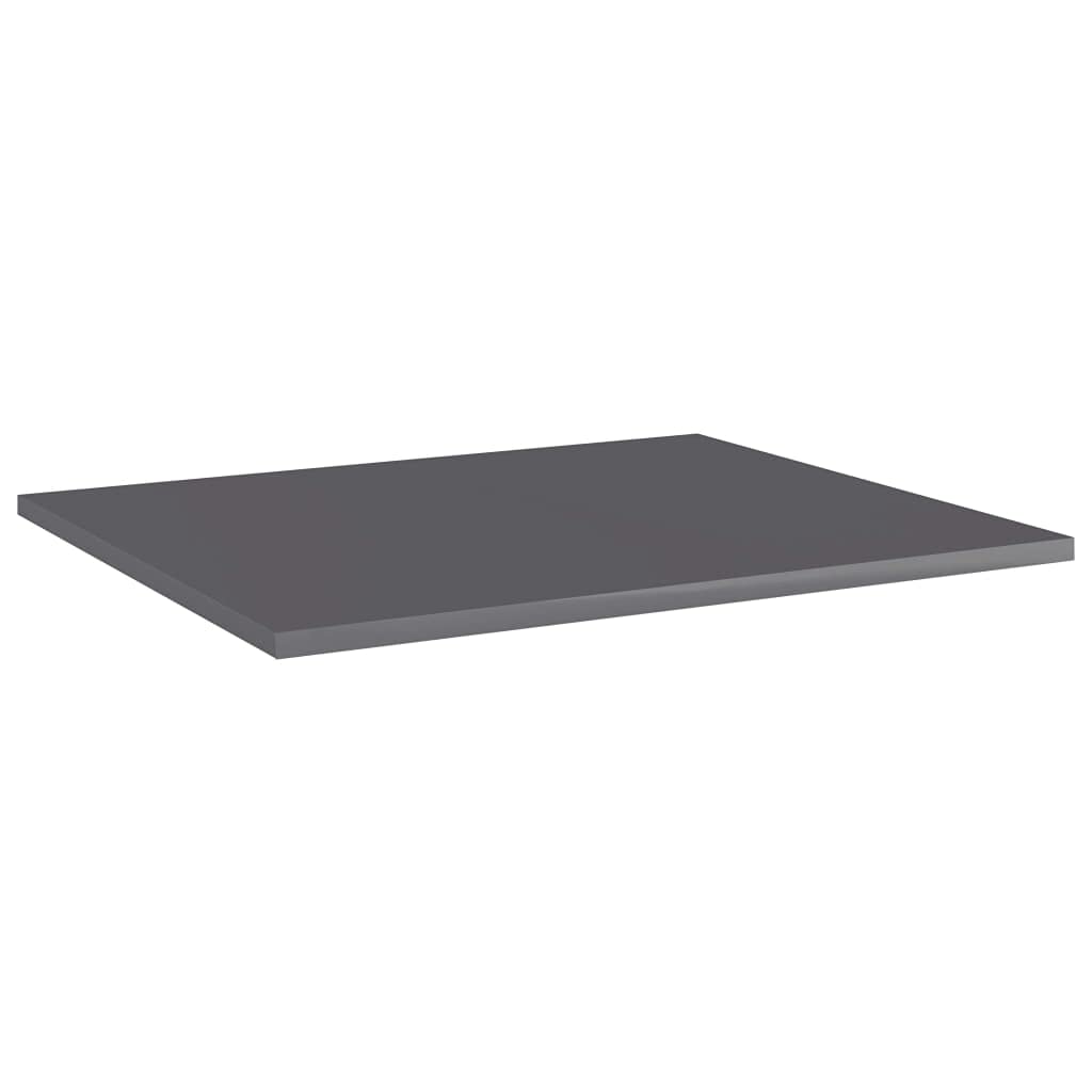 vidaXL Engineered Wood Bookshelf Boards - 8 Pack, High Gloss Gray, 23.6&quot;x19.7&quot;x0.6&quot; - Modern Design, Easy to Clean, Versatile Use
