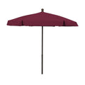 Fiberbuilt 7.5' Hex Garden Patio Umbrella 6 Rib Push Up Champagne Bronze with Burgundy Vinyl Coated Weave Canopy