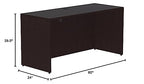 Lorell, Llr18213, Essentials Espresso Laminate Credenza Shell, 1 Each