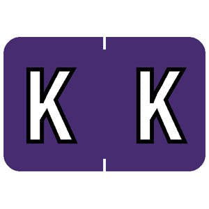 Tabbies Barkley Abkm Compatible 71620 Series Alpha Labels, Purple 'K', 1   H X 1-1/2   W Label Size, Filing Color Code System,