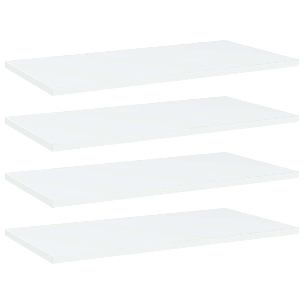 Bookshelf Boards 4 pcs White 23.6&quot;x11.8&quot;x0.6&quot; Engineered Wood