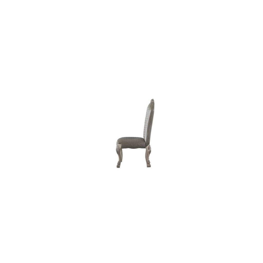 Acme Furniture Dresden Side Chair, 22 x 27 x 46, Vintage Bone White & PU