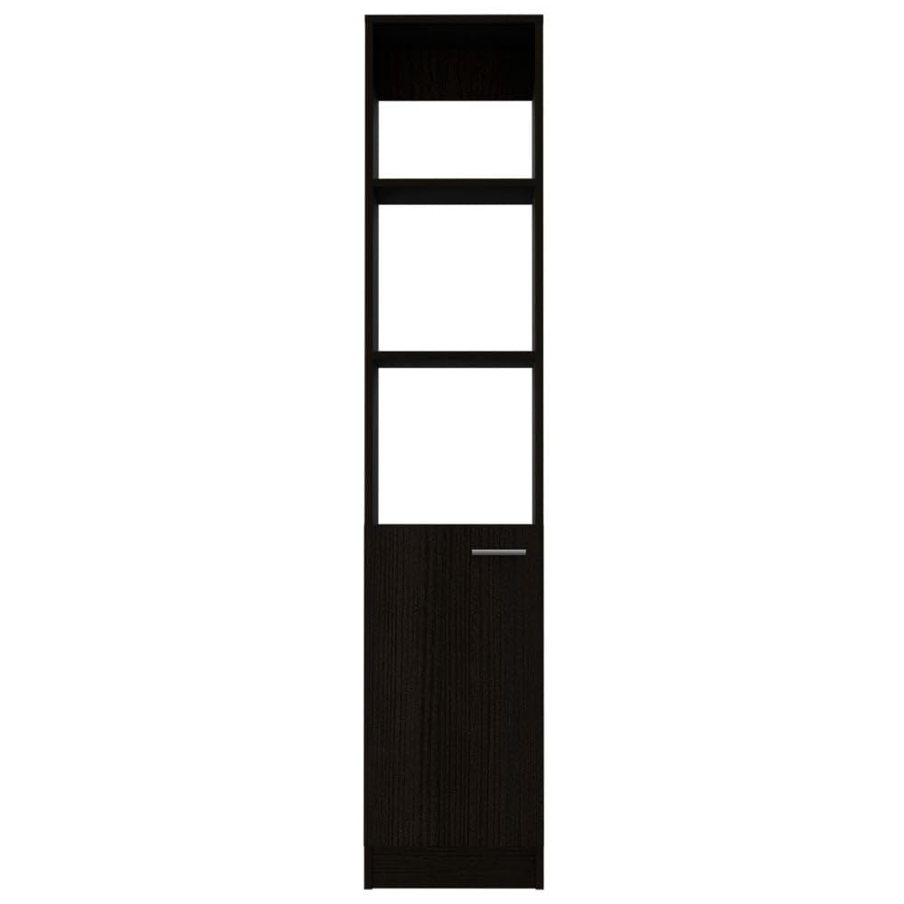 Linen Cabinet Emmett, Two Interior Shelves - Black