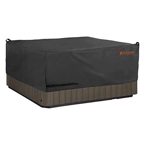 Ultcover Smart Selection Outdoor Hot Tub Hard Cover Protector Waterproof Square Spa Cover Cap 80 Inch, Black
