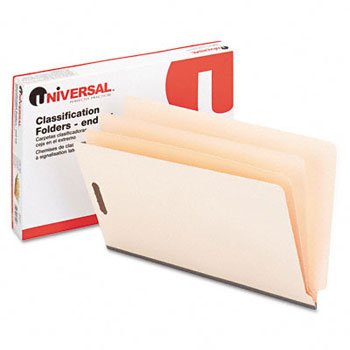 Universal Office Products 16151 Manila End Tab Folders With Full Cut, Legal, Six-Section, 10/Box