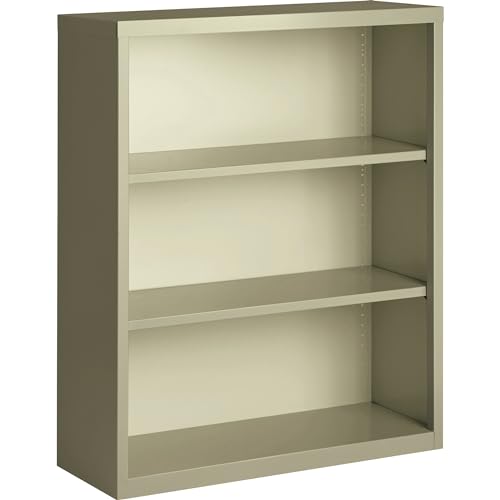 Lorell® Fortress Series Steel Modular Shelving Bookcase, 3-Shelf, 42" H x 34-1/2"W x 13" D, Putty