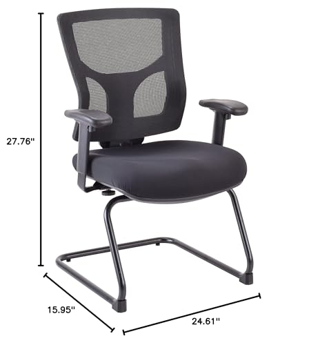 Lorell, LLR62009, Conjure Sled Base Black Guest Chair
