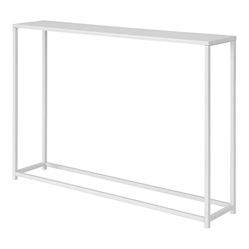 Pangea Home Miley 38&quot; Rectangular Modern Metal Console Table In White