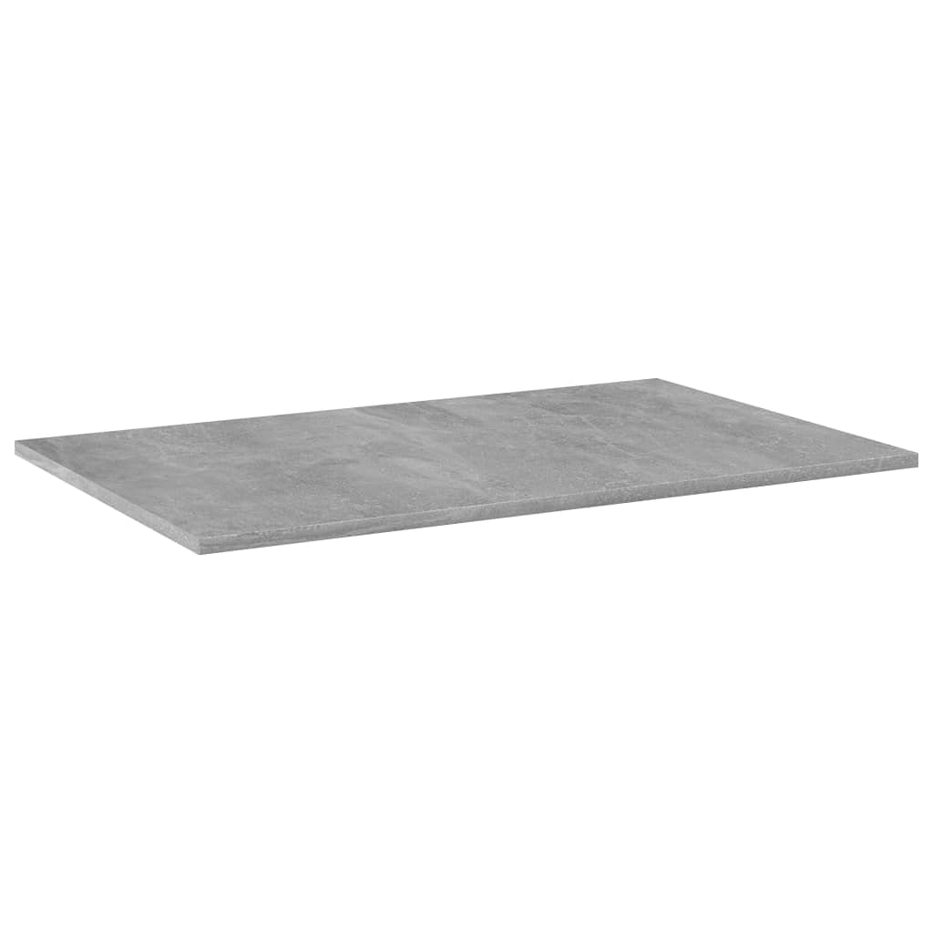 vidaXL Concrete Gray Engineered Wood Bookshelf Boards - Compact and Sturdy, Set of 4