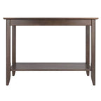 Ergode Wood Santino Console Table - Oyster Gray, Contemporary Design, Wide Lower Shelf, Solid Wood Frame, Easy Assembly - 30' H x 40' W x 16.3' D