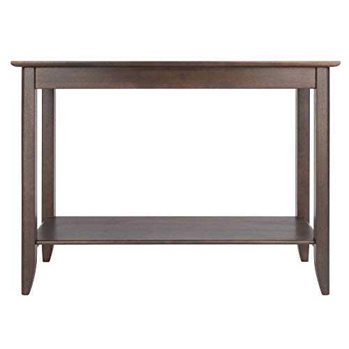 Ergode Wood Santino Console Table - Oyster Gray, Contemporary Design, Wide Lower Shelf, Solid Wood Frame, Easy Assembly - 30' H x 40' W x 16.3' D
