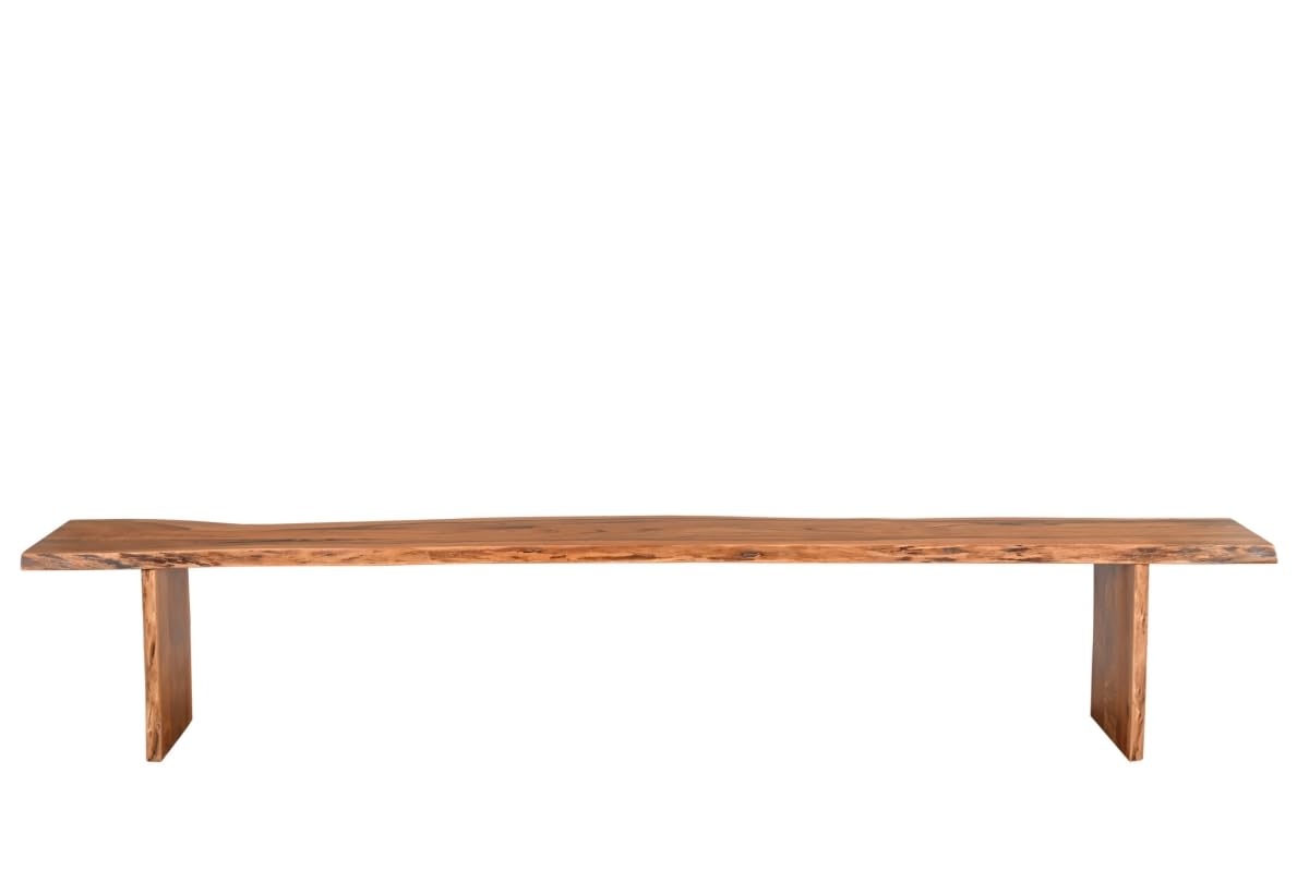 HomeRoots 522086 105 in. Brown Solid Wood Dining Bench