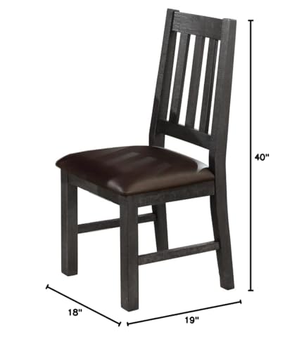 Best Master Furniture Transitional Dining Side Chair (Set Of 2) Rustic Grey