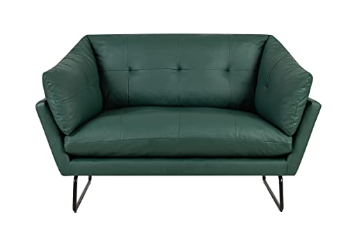 Lilola Home Karla Green PU Leather Contemporary Loveseat
