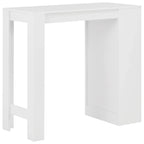 Vidaxl Bar Table With Shelf White 43.31"X19.69"X40.55"