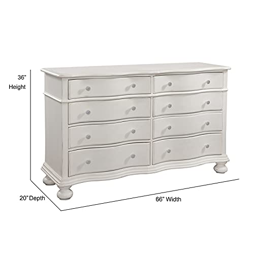 American Woodcrafters Rodanthe Dove White Wood 8-Drawer Dresser