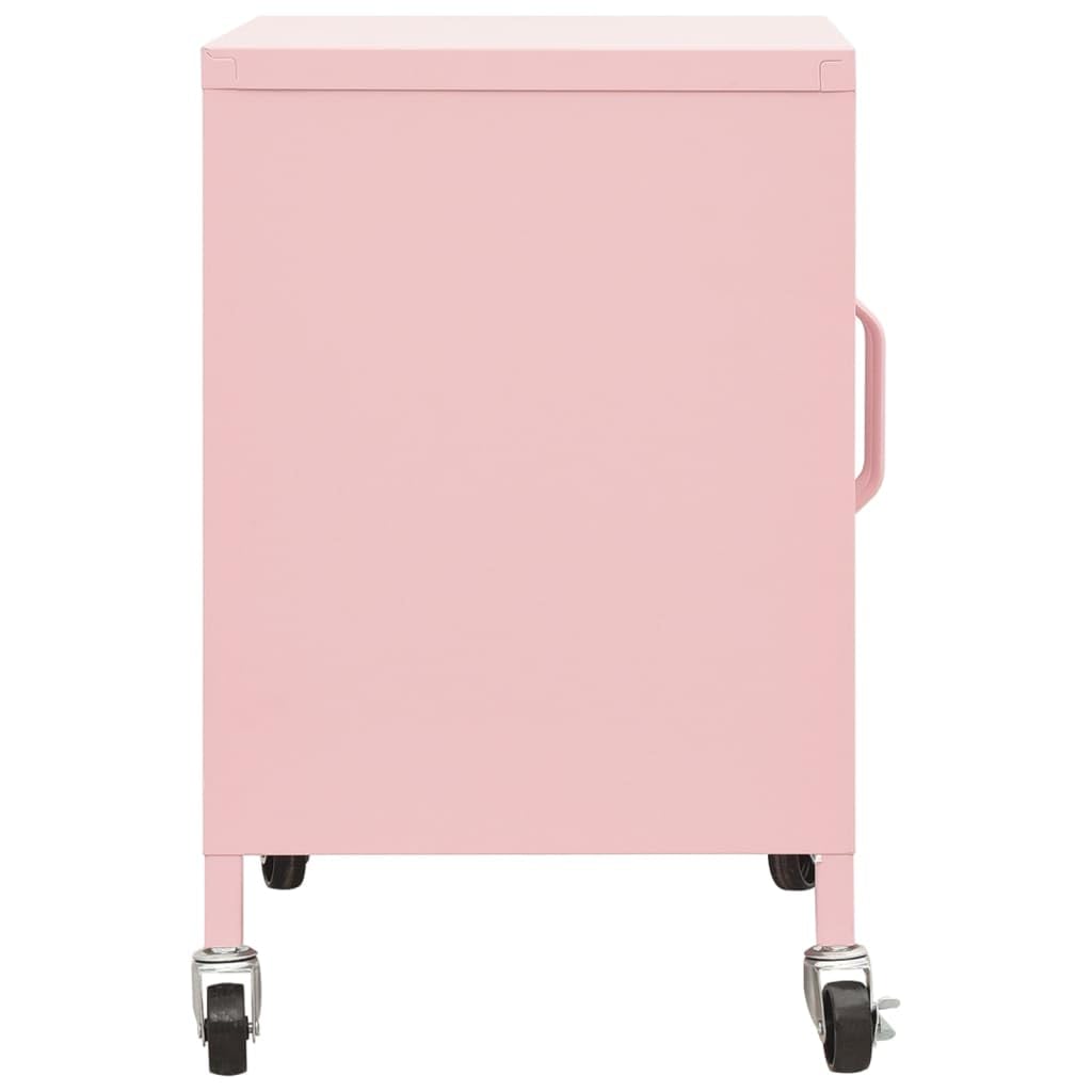 vidaXL Storage Cabinet Pink 23.6"x13.8"x19.3" Steel