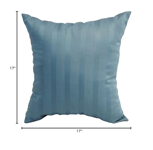 Blazing Needles Polyester Jacquard Throw Pillow, 17&quot;, Shimmer Ocean
