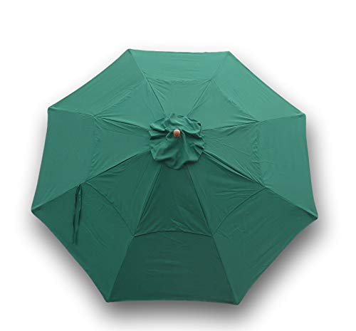Formosa Covers 11Ft Market Patio Umbrella Canopy - 8 Ribs Canopy Replacement In Green - 300D Uv Protective And Water Resistant P