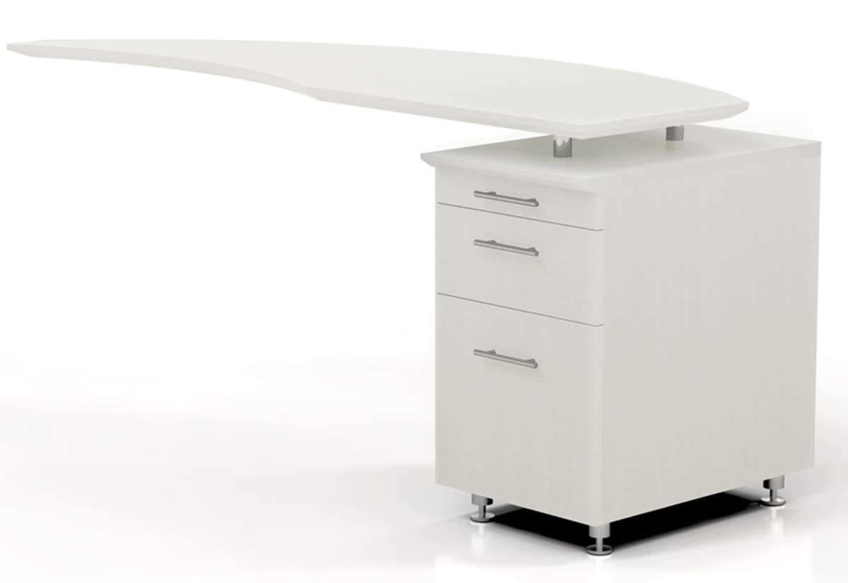 Mayline Mnrtprtss Medina 63&quot; W Right Return For Use With Desks, Sold Separately, Textured Sea Salt Laminate