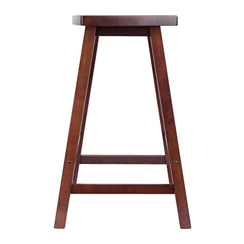 Ergode Wood Ivy Bar Stool - Farmhouse Charm, Weathered Finish, Stable & Comfortable, 220lbs Capacity, Versatile Stand/Side Piece, Rustic Gray (94824-VV)