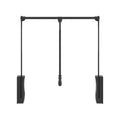 Hardware Resources Powder Coat 33  48 Expanding Wardrobe Lift, Black