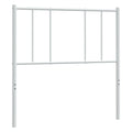 Vidaxl Classic Design Metal Headboard In White - Robust Powder-Coated Steel Construction For Stability - Suitable For 39.4" Bed Frames