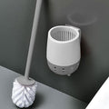 Favria Toilet Brush with Holder  Long Handle, WallMounted Stand, Durable Bristles  Bathroom Cleaning Brush (Pack of 2 Grey)