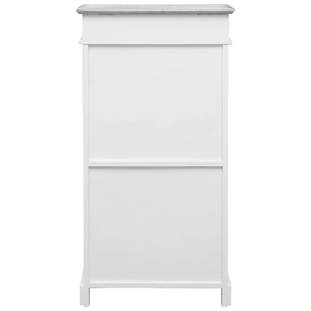 vidaXL Shoe Cabinet, Shoe Organizer with 2 Flip Drawers, Hall Cabinet, Hidden Shoe Storage for Entryway Hallway Bedroom Dorm Room, White Solid Wood