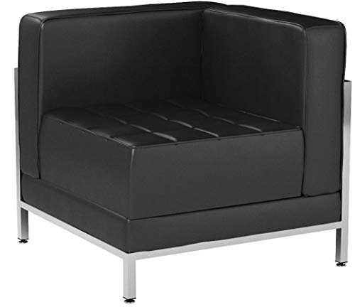 Flash Furniture HERCULES Imagination Series Black LeatherSoft 2 Piece Corner Chair Set